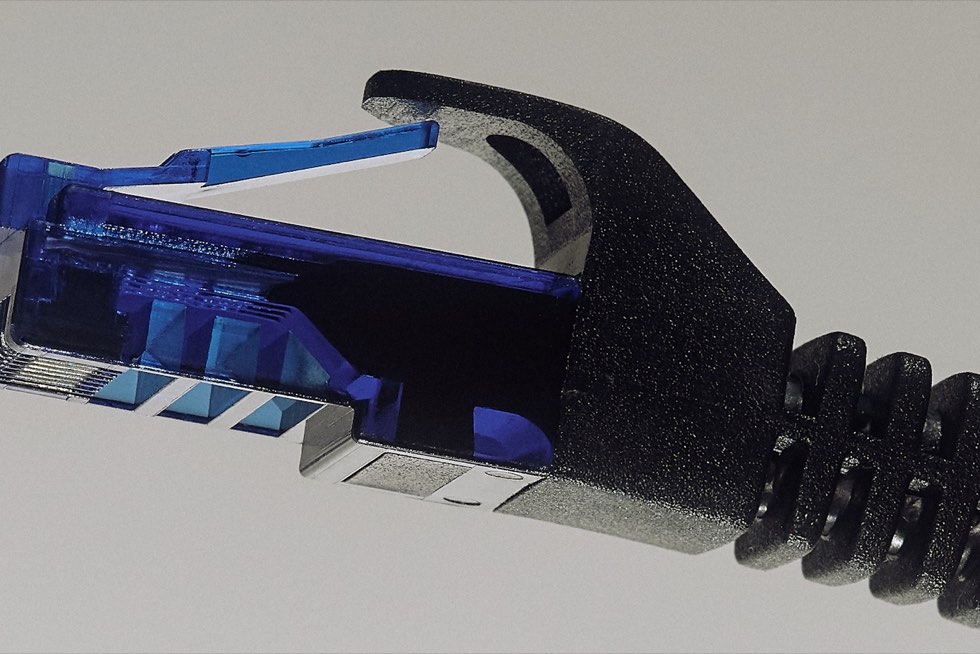 blue mesh texture with soft motion-like folds